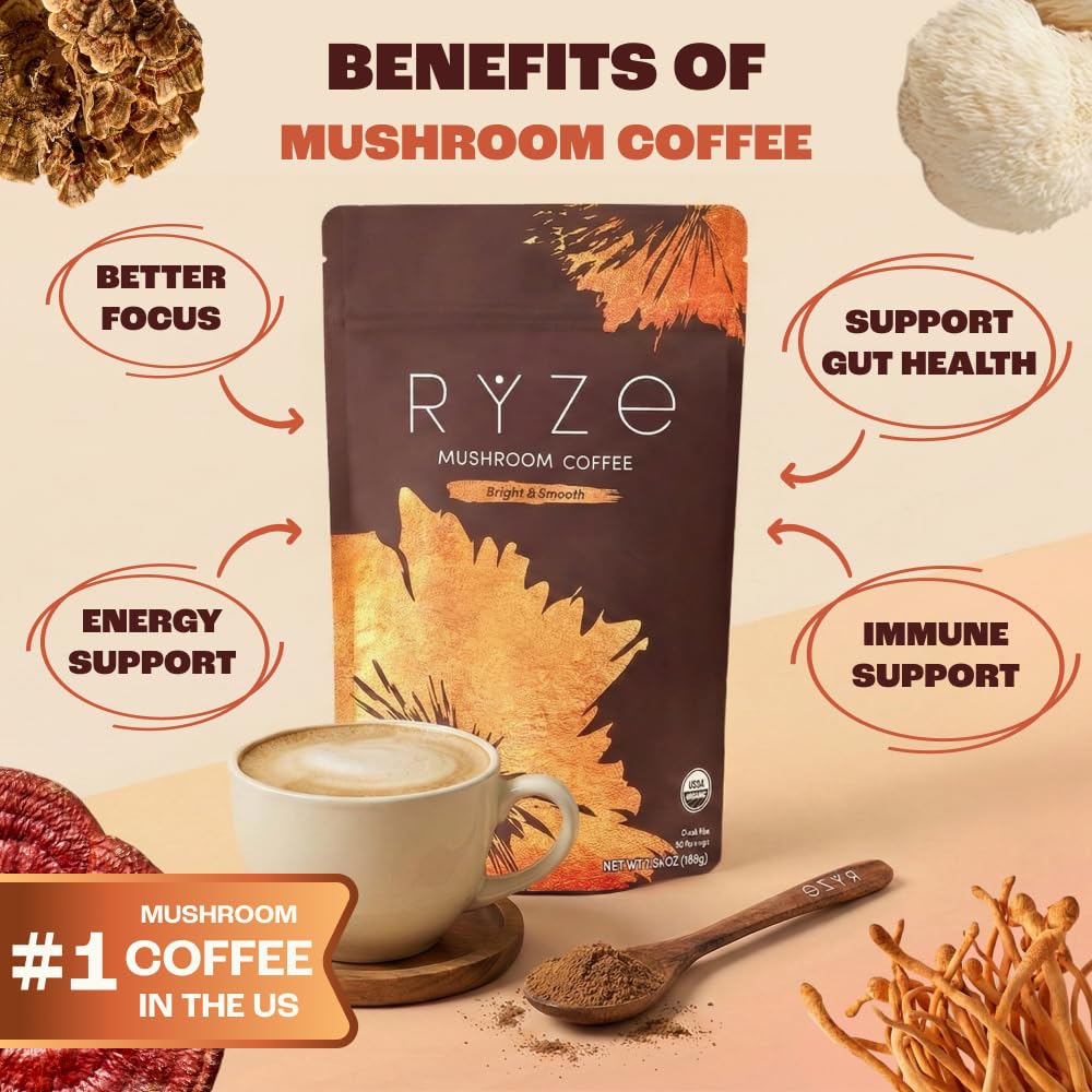 RYZE Mushroom Coffee (Pack of 2)