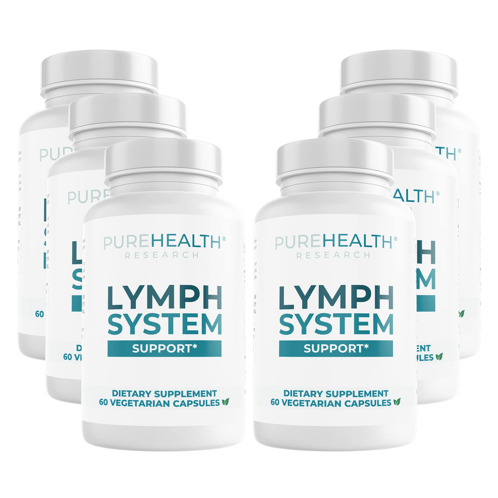PUREHEALTH RESEARCH Lymph System Support – Lymphatic Drainage Supplement (60 Capsules)