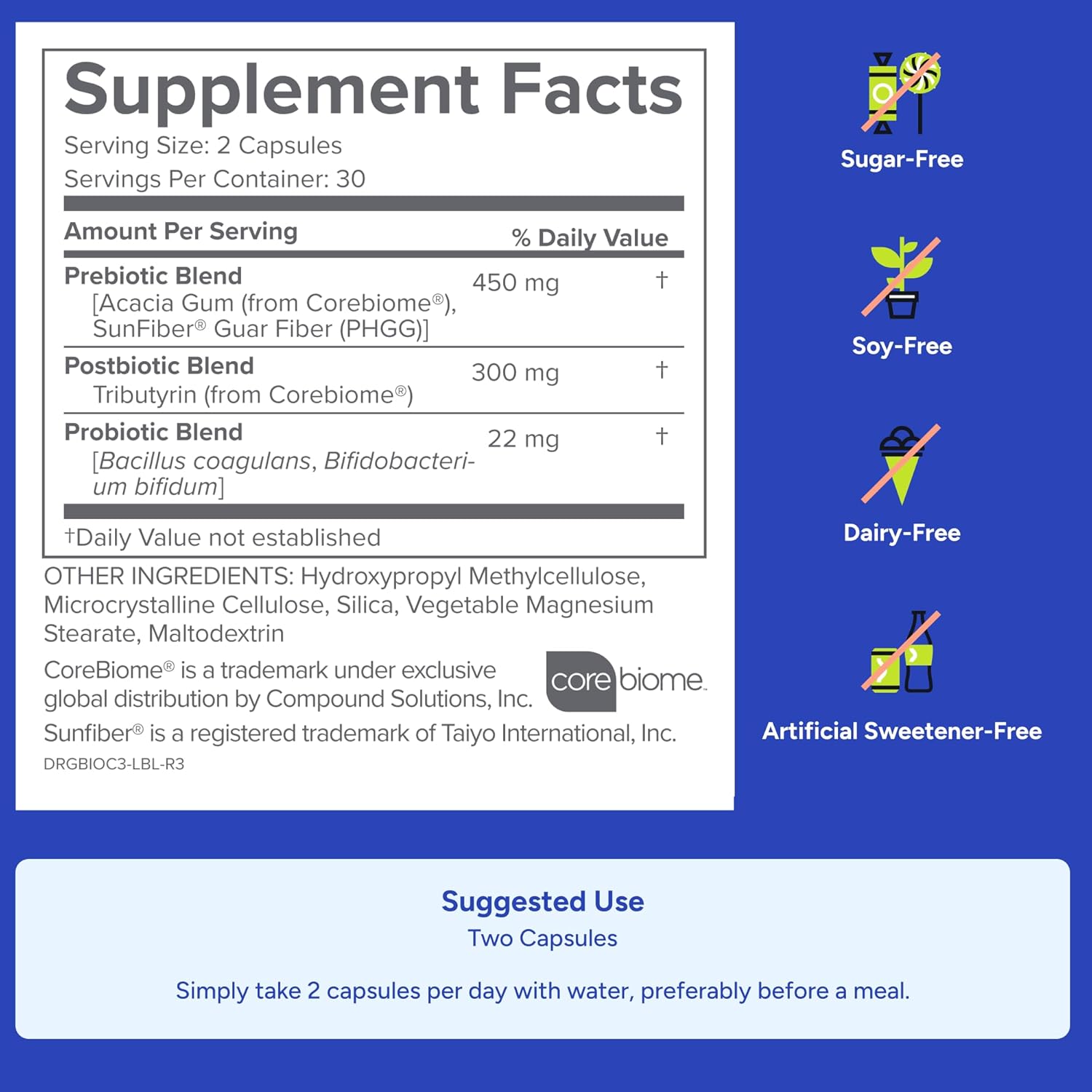 Gundry MD Bio Complete 3 Probiotic Supplement – 30 Day Supply (60 Capsules)