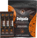 Delgada Instant Coffee - Premium Garcinia Cambogia and Ganoderma, Rich Bold Taste - 30 Sachets
